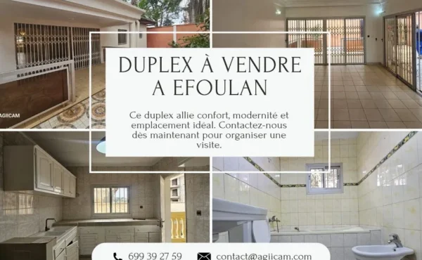 DUPLEX À VENDRE – EFOULAN PONT, YAOUNDÉ