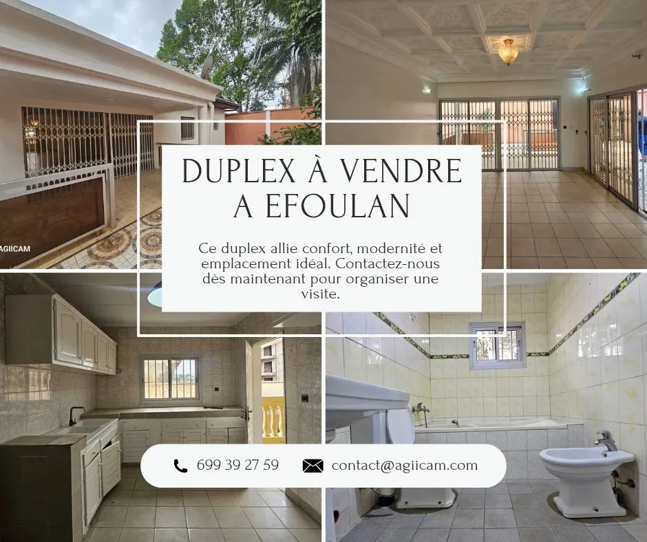 DUPLEX À VENDRE – EFOULAN PONT, YAOUNDÉ